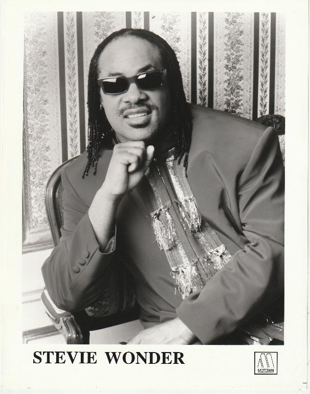 Stevie Wonder Original Motown Promo Only 8x10 Press Photograph circa. 1985-86 Black & White Glossy